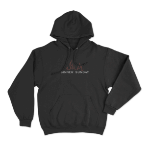 Sinner Sunday Logo Unisex Hoodie Black